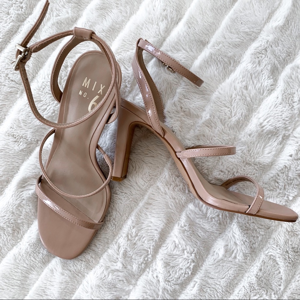 Mix No 6 Nude Strappy Heels
